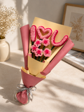 Forever Love "I ♥ U" Handmade Chenille Bouquet | Luxury Romantic Gift for Her | MOBO MAKES
