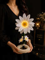 Handcrafted Pearl Daisy LED Flower Lamp IMOBO MAKES