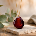 Real Pressed Rose Petal Heart Necklace – Dried Flower Resin Pendant | Mobo Makes