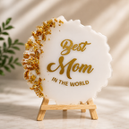 Elegant Custom Resin Art Keepsake Sign – Best Mom Edition