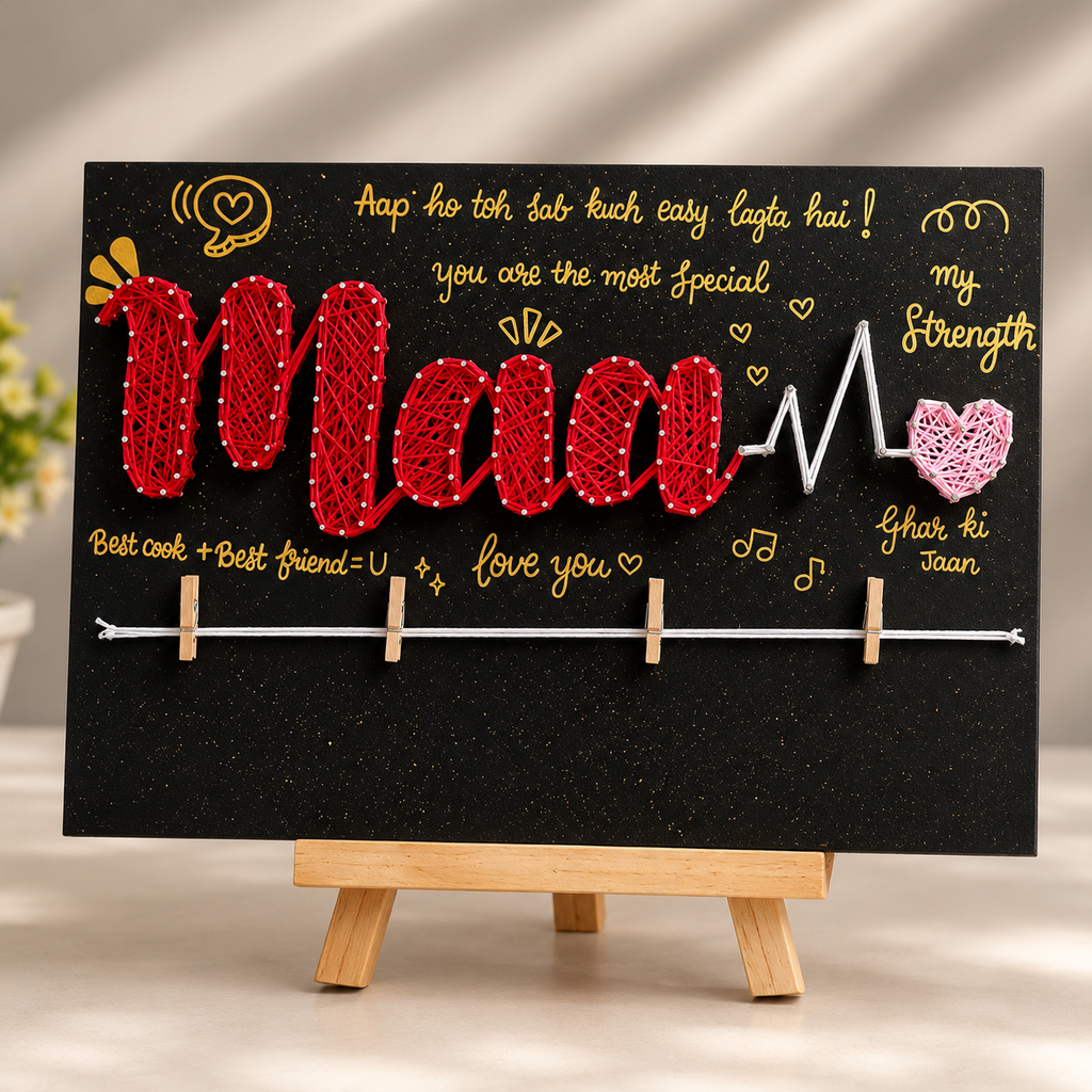 Maa" Personalized String Art Clip Frame