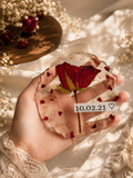 Personalized Date Resin Flower Coaster – Real Dried Rose Keepsake