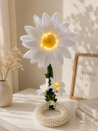 Handcrafted Pearl Daisy LED Flower Lamp IMOBO MAKES