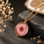 Real Flower Resin Pendant Necklace Collection