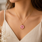Real Flower Resin Pendant Necklace Collection