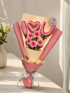 Forever Love "I ♥ U" Handmade Chenille Bouquet | Luxury Romantic Gift for Her | MOBO MAKES