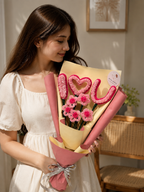 Forever Love "I ♥ U" Handmade Chenille Bouquet | Luxury Romantic Gift for Her | MOBO MAKES