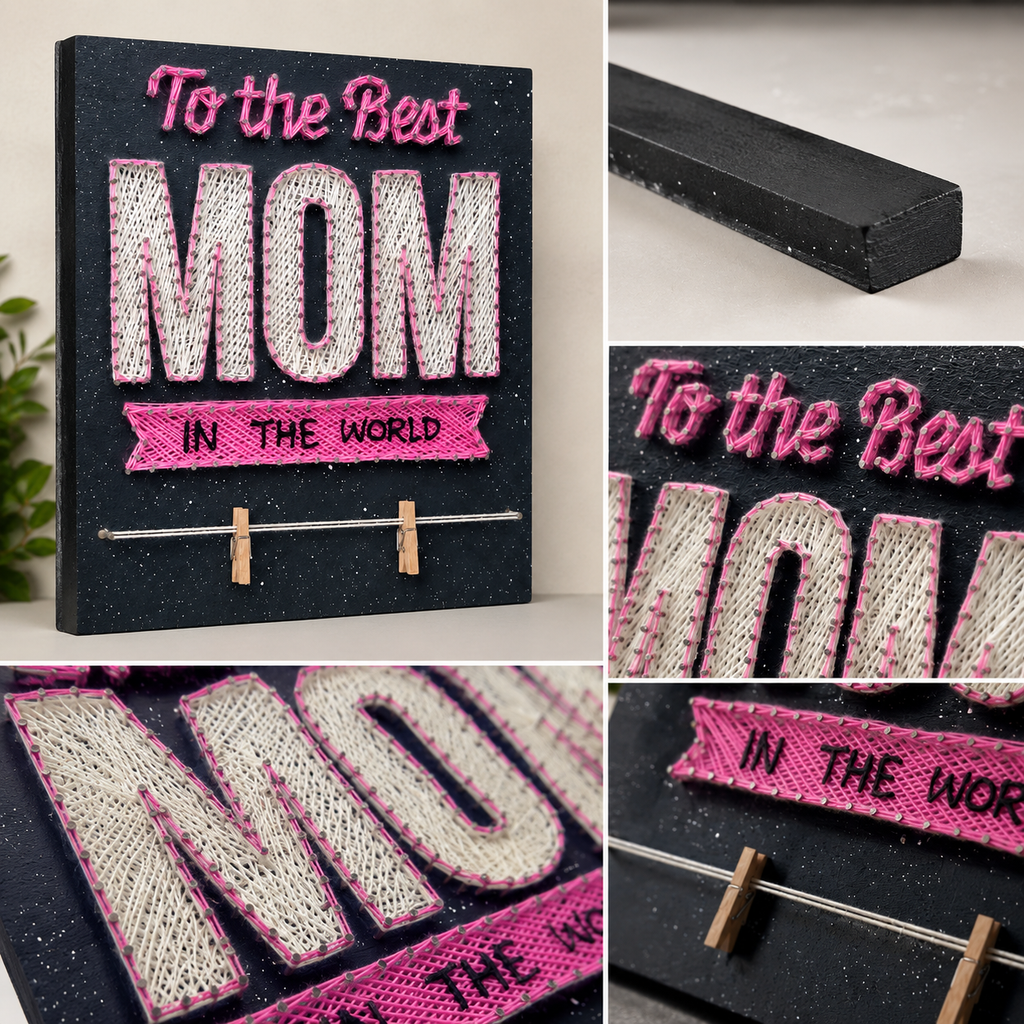 Custom String Art Sign & Picture Display Gift for Mom