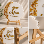Elegant Custom Resin Art Keepsake Sign – Best Mom Edition