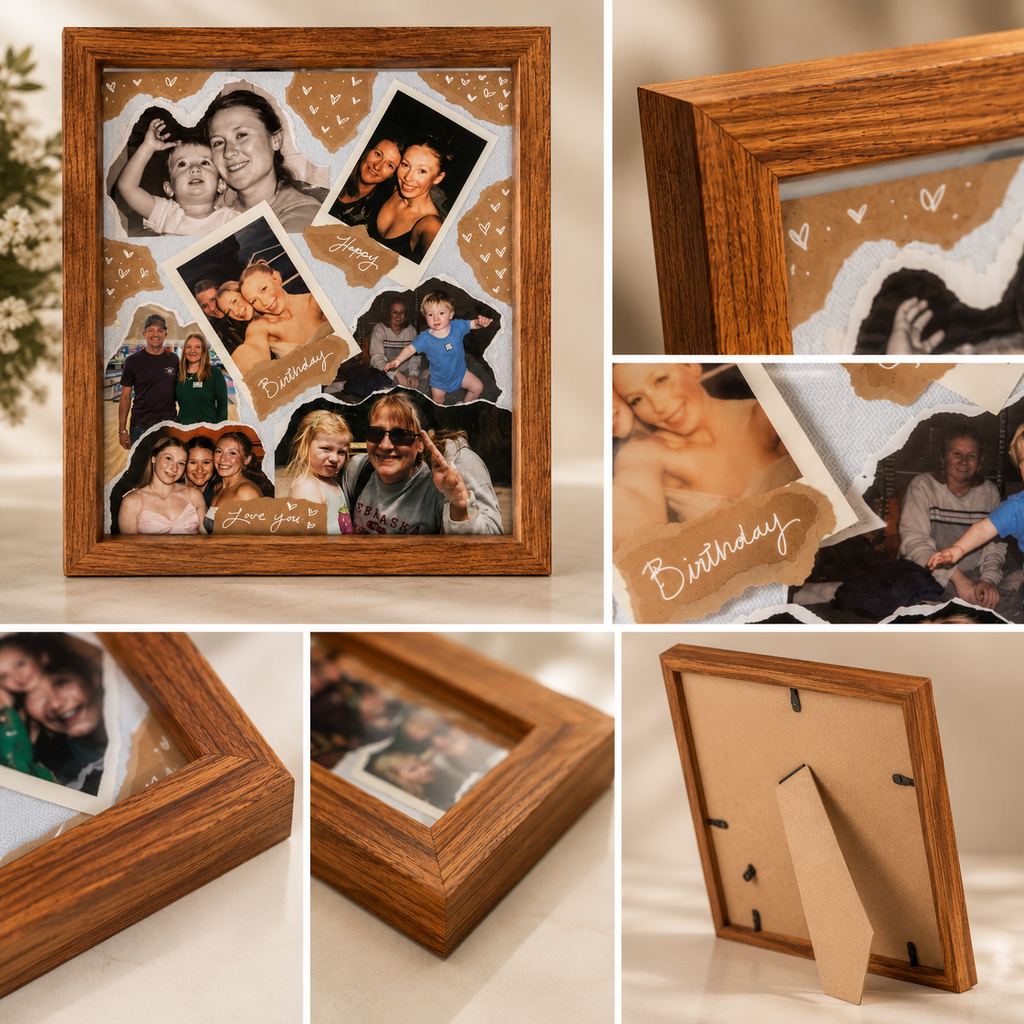 Personalized Birthday Scrapbook Photo Collage Frame Gift