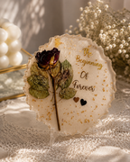 Handmade "Beginning of Forever" Resin Floral Plaque Gif