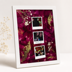 Personalized Pressed Rose Petal Floating Frame – Custom Wedding & Anniversary Photo Gift
