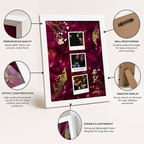 Personalized Pressed Rose Petal Floating Frame – Custom Wedding & Anniversary Photo Gift