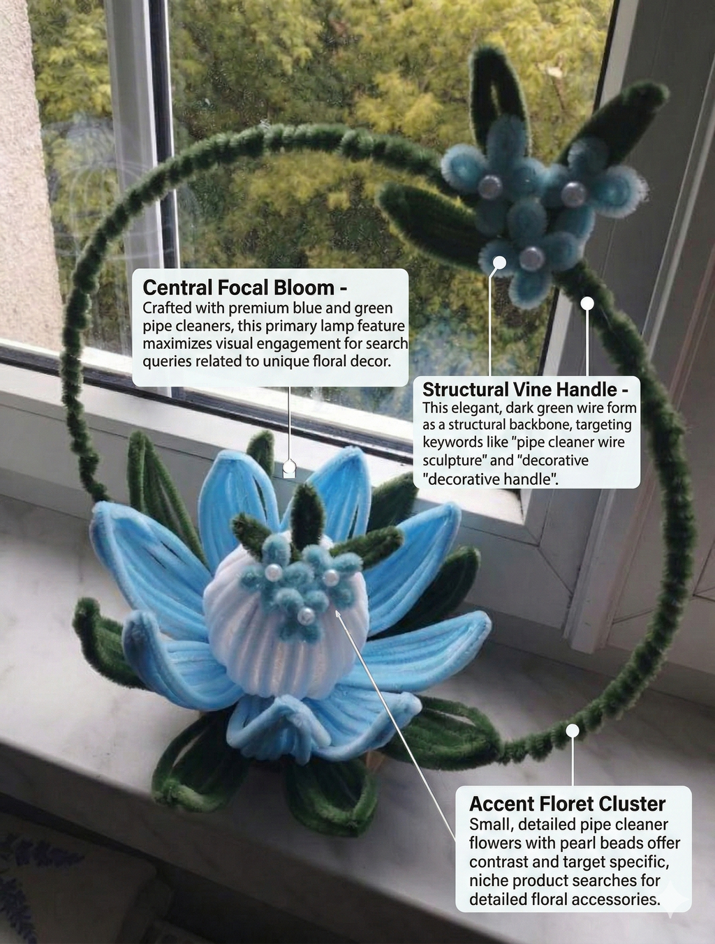Handcrafted Plush Floral Wreath | Whimsical Pastel Wall Art | Mobo Makes