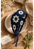 Handmade Crochet Granny Square Headband – Boho Knit Flower Hair Bandana