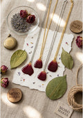 Pressed Rose Petal Pendant – Handmade Botanical Resin Necklace | Mobo Makes