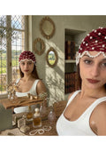 Pearl Embellished Crochet Hair Cap – Burgundy Vintage Mesh Headpiece | Mobo Makes