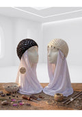 Handmade Net Cap Hijab Layering Accessory – Double Chain Draped Festival Hair Net