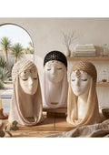 Handmade Net Bonnet with Celestial Charms – Macramé Diamond Pendant Headpiece