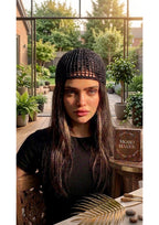 Minimalist Crochet Skull Cap – Sleek Open-Weave Black Hair Net | Mobo Makes