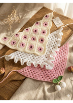 Handmade Crochet Triangle Bandana – Floral Patchwork & Ruffle Kerchief | Mobo Makes