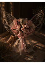 Handcrafted Pastel Pink Chenille Pipe Cleaner Lily Bouquet with Butterfly Wings | Eternal Lily of the Valley Flower Gift for Graduation, Prom, and Birthdays