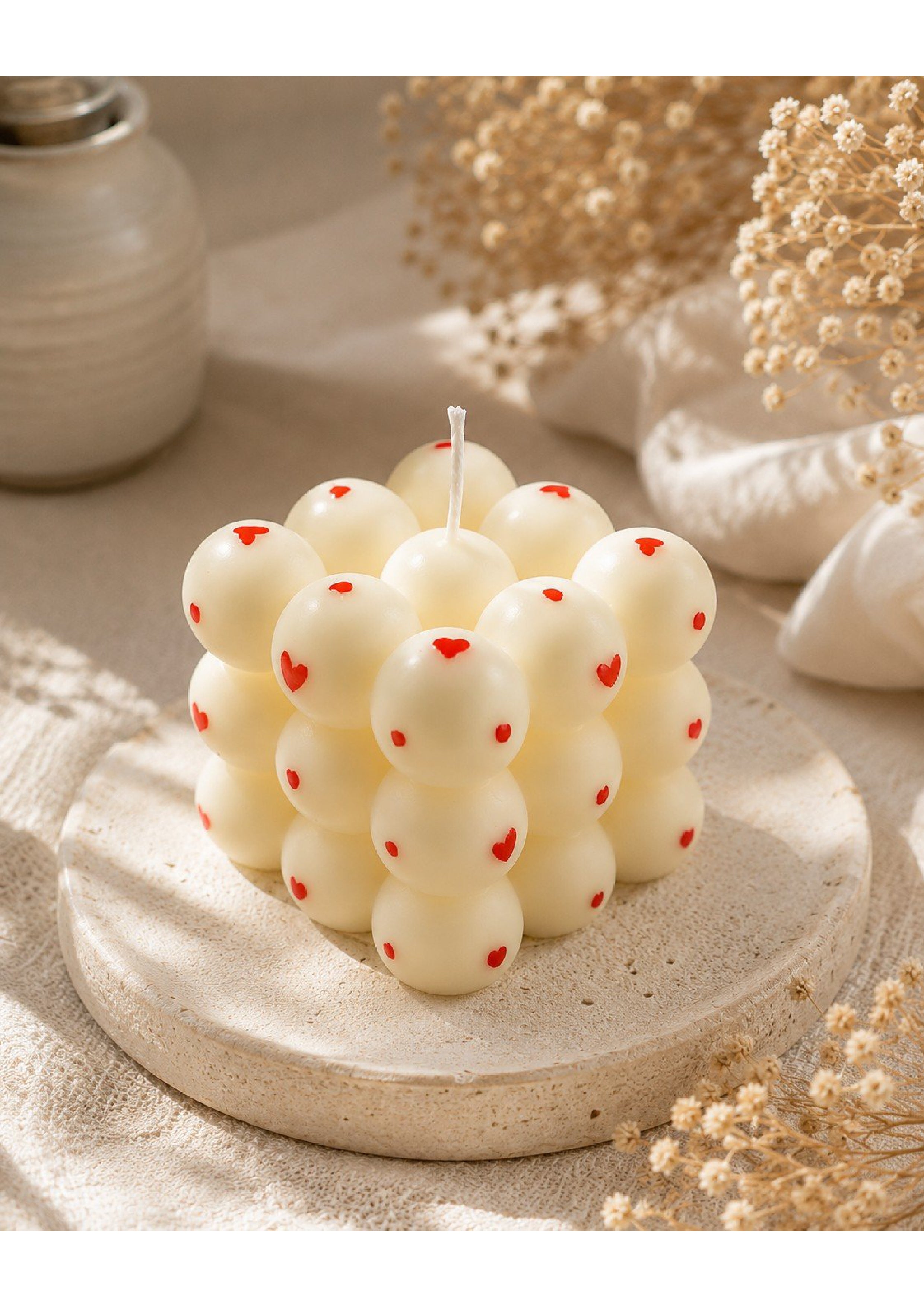 Aesthetic Heart Candle for Home Décor & Gifting 4 SET