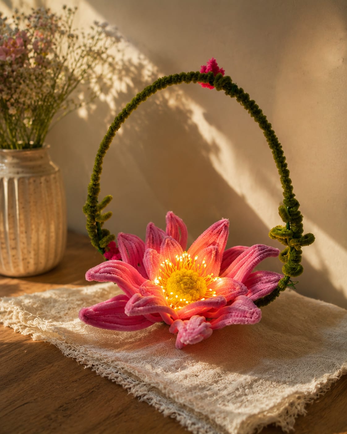 Handcrafted Lotus Flower Basket Light | Luxury Keepsake Gifts | Mobo Makes
