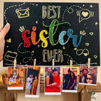 Personalized Best Sister String Art Photo Frame | Handmade Memory Board Gift witH Clips | MOBO MAKES
