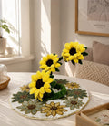 Golden Sunflower Crochet Lamps & Decor | Mobo Makes