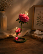 Glowing Pink Peony Lamps | Aesthetic Floral Nightlight | Mobo Makes