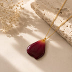 Pressed Rose Petal Pendant – Handmade Botanical Resin Necklace | Mobo Makes SET OF 4