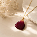 Pressed Rose Petal Pendant – Handmade Botanical Resin Necklace | Mobo Makes SET OF 4