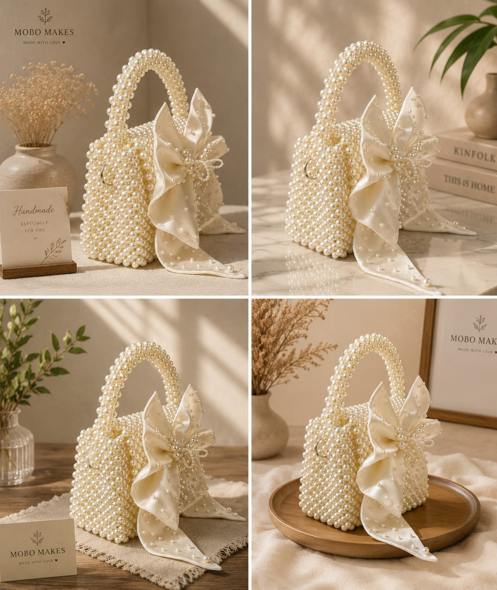 Pearl Étoile Luxury Handmade Beaded Handbag