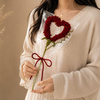 Luxury Handmade Crochet Heart Rose| Premium Handcrafted Gift by MOBO MAKES