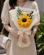 Handmade Sunflower Chenille Bouquet I Premium Floral Arrangement | MOBO MAKES