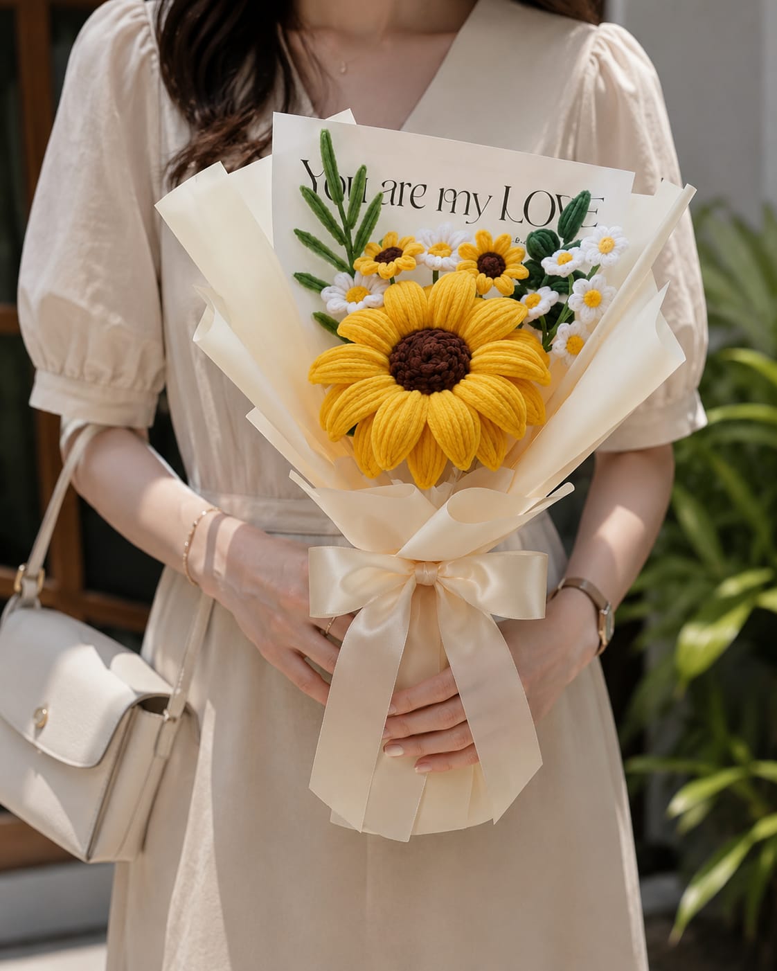 Handmade Sunflower Chenille Bouquet I Premium Floral Arrangement | MOBO MAKES