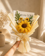 Handmade Sunflower Chenille Bouquet I Premium Floral Arrangement | MOBO MAKES