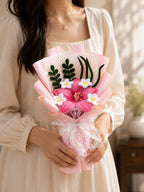 Handmade Pink Lily Crochet Flower Bouquet | Luxury Forever Floral Gift I MOBO MAKES