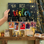 Personalized Best Sister String Art Photo Frame | Handmade Memory Board Gift witH Clips | MOBO MAKES
