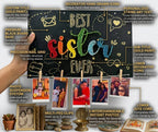 Personalized Best Sister String Art Photo Frame | Handmade Memory Board Gift witH Clips | MOBO MAKES