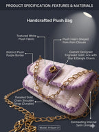 Luxury Handcrafted Lavender & White Crochet Sling Bag | Premium Checkerboard Crossbody Bag for Women | MOBO MAKES