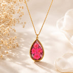 Real Flower Resin Pendant Necklace Collection