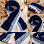 Premium Striped Winter Wrap with Tassel Fringes